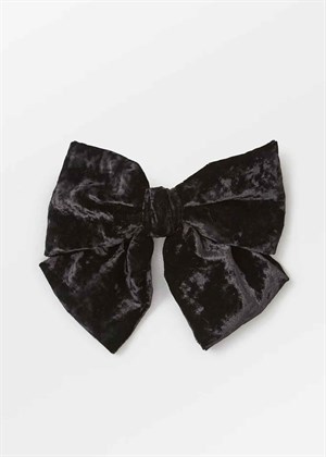 Velour big bow Sort Becksøndergaard 