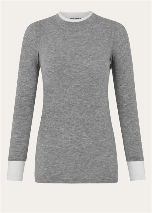 Bibi bluse Grey Mel. Oval Square 
