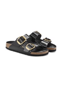 Arizona big buckle High Shine Black Birkenstock 