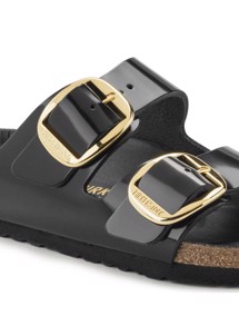 Arizona big buckle High Shine Black Birkenstock 