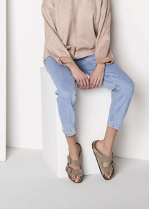 Arizona suede sandal Taupe Birkenstock