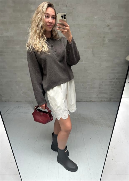 Jisse polo knit Cold Brown Melange Boii Studios