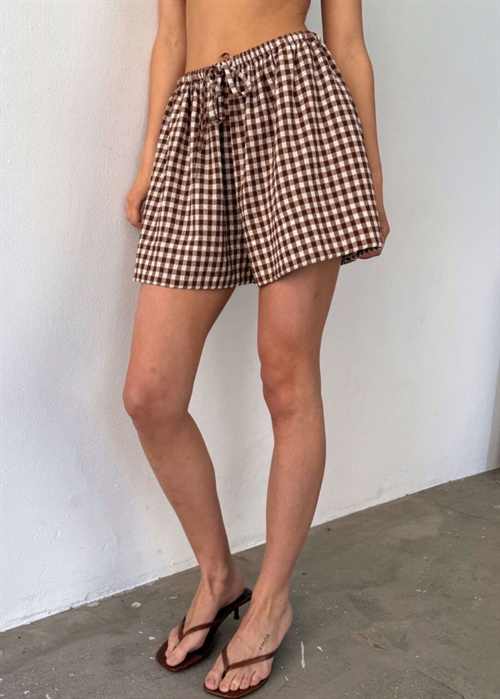 Ploy check shorts Check Brown/Offwhite Boii Studios