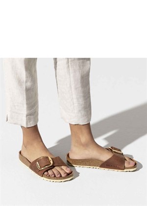 Madrid Big Buckle LEOI sandal Cognac Birkenstock 