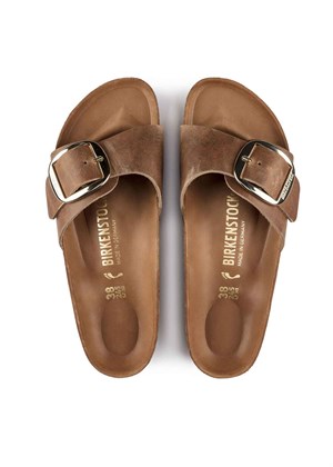 Madrid Big Buckle LEOI sandal Cognac Birkenstock 