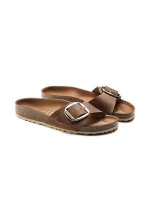 Madrid Big Buckle LEOI sandal Cognac Birkenstock 