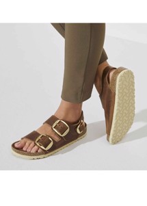 Milano big buckle sandal Cognac Birkenstock 