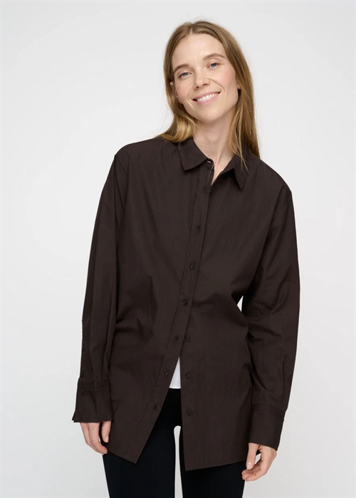 Clean poplin skjorte dark Brown Moshi Moshi 