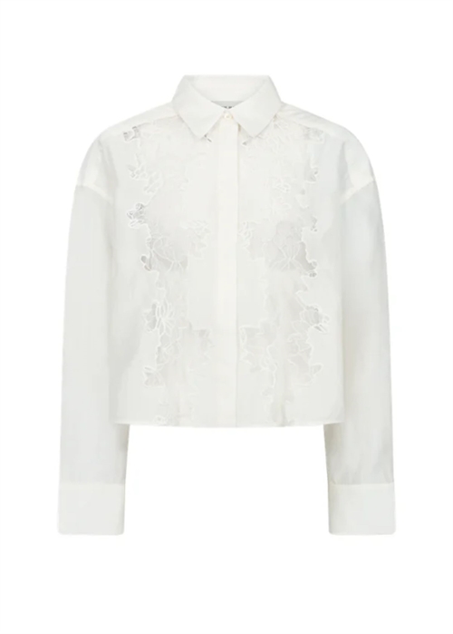 Molly lace short boxy skjorte Jet Stream Copenhagen Muse 