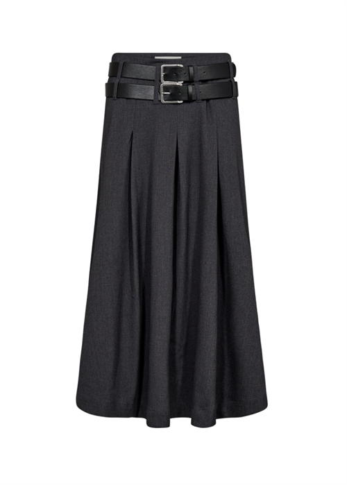 Tailor belts skirt Med.Grey Melange Copenhagen Muse 