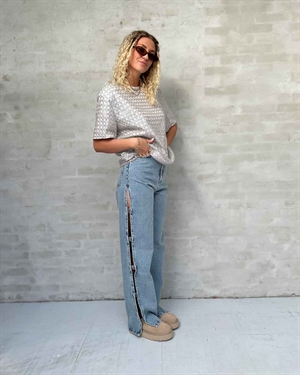 Daline beaded oversized tee Doeskin Beige ROTATE By Birger Christensen 