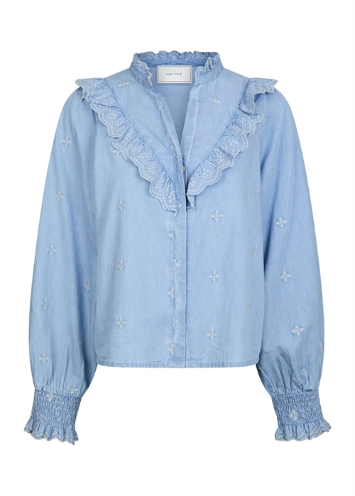 Degas denim bluse Light Blue Neo Noir 