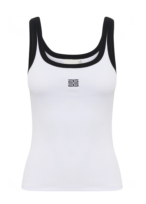 Drew contrast logo top Bright White Gestuz 