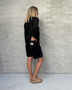 East strik cardigan Charcoal Melange American Vintage 