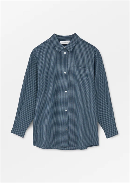 Edgar skjorte Blue/Cream Mini Check Skall Studio 