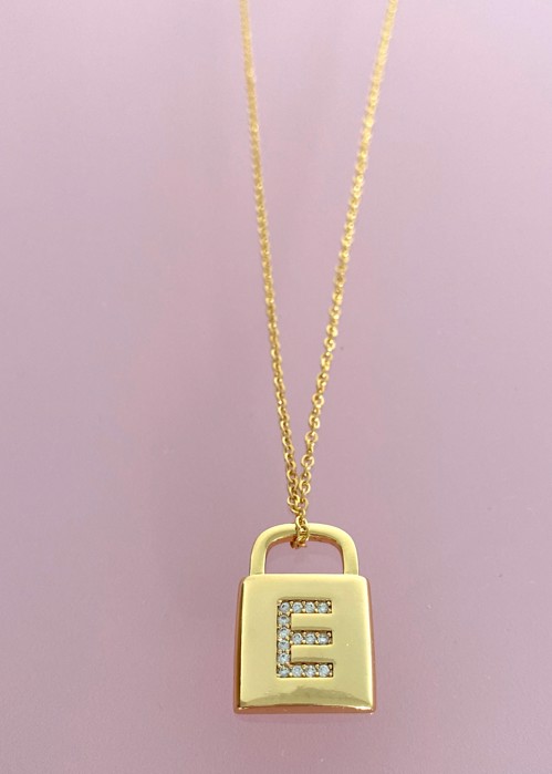 Lock letters necklace E Emm Cph 