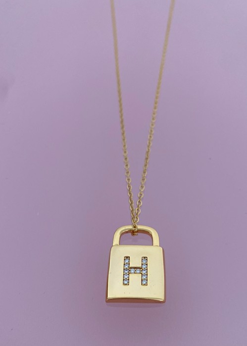 Lock letters necklace H Emm Cph 