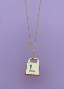 Lock letters necklace L Emm Cph 