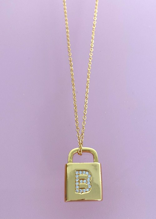 Lock letters necklace B Emm Cph 