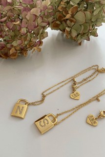 Lock letters necklace K Emm Cph 