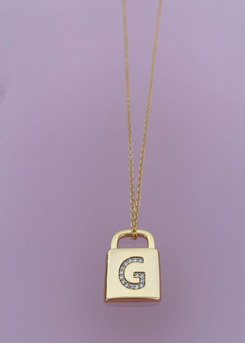 Lock letters necklace G Emm Cph 