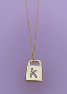 Lock letters necklace K Emm Cph 