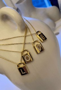Lock letters necklace A Emm Cph