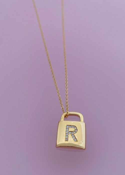 Lock letters necklace R Emm Cph 