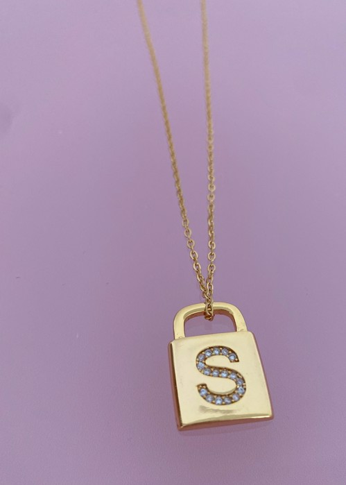 Lock letters necklace S Emm Cph 