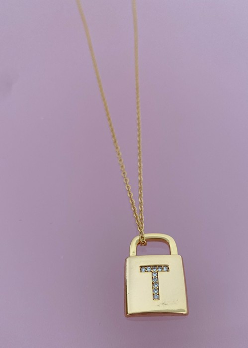 Lock letters necklace T Emm Cph 