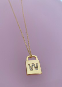 Lock letters necklace W Emm Cph 