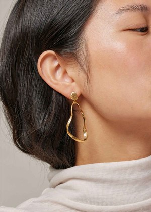 Aloma large earring Gold Enamel 