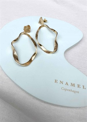 Aloma large earring Gold Enamel 