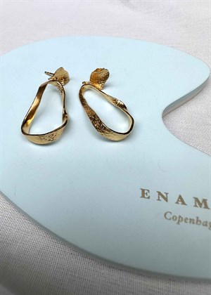 Aloma small earring Gold Enamel 