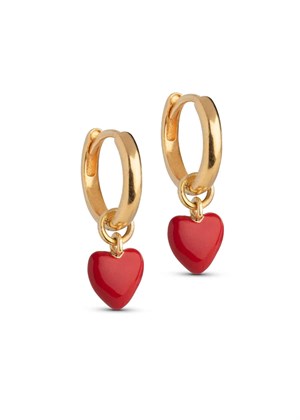 Amore hoops Red Enamel 