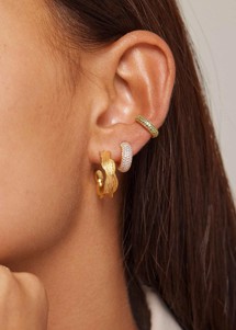 Ane small hoops Gold Enamel 