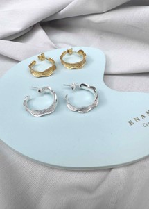 Ane small hoops Forgyldt Enamel 