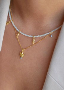 Bahama necklace Aquamarine Enamel 