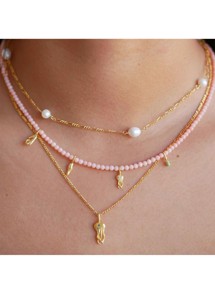 Bahama necklace Coral Enamel 