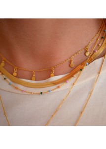 Carla necklace Gold Enamel 