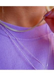 Caroline necklace Silver Enamel 