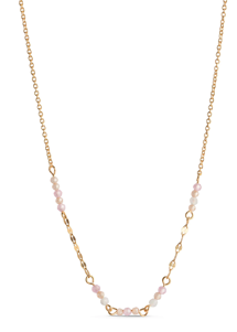 Claire necklace Moonstone/Rose Pink/Light Champagne Enamel 