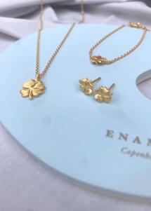Clover necklace Forgyldt Enamel 