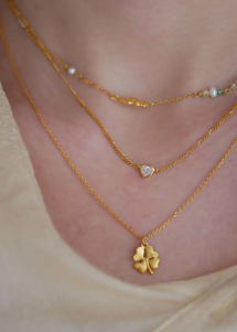 Clover necklace Gold Gold Enamel 