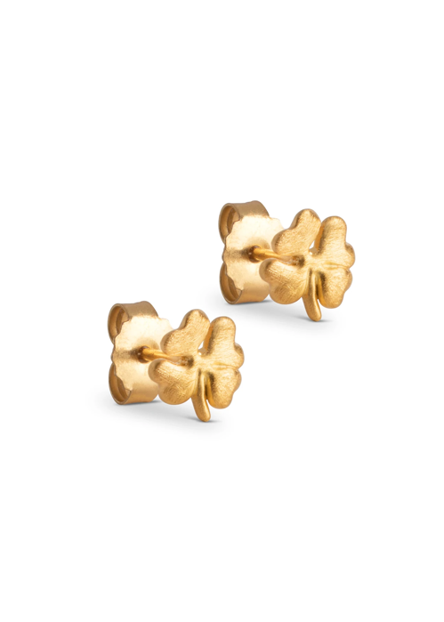 Clover studs Gold Enamel 