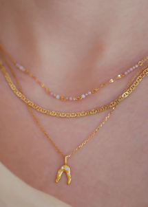 Elie necklace Gold Enamel 