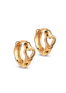 Kajsa hoops Gold Enamel 