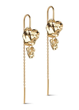 Kim earring Gold Enamel 