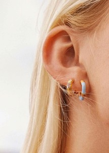 Leonora hoops Forgyldt Enamel 