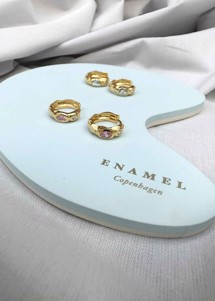 Leonora hoops Forgyldt Enamel 